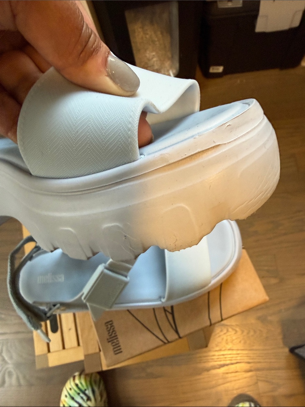 Melissa Light Blue Kick Off Sandals, size 9 - Picture 9 of 11